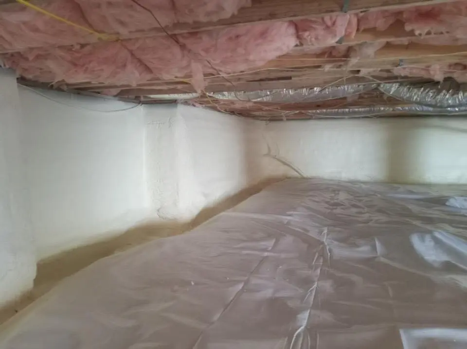 Crawl space encapsulation with closed-cell spray foam for Metal Roof Coating in Norwood
